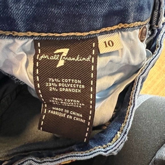 7 For All Mankind Girls Ankle Skinny Jeans Size 10 Blue Medium Wash Denim Kids - Picture 5 of 11